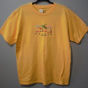 Yellow Cancun Mexico Tropical Palm Tree T-Shirt